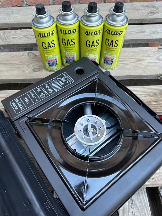 Плитка портативная газовая Portable gas stove +4 газовых балона Gas