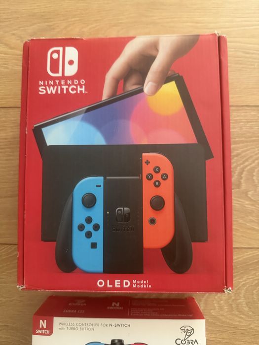 Nintendo Switch Oled super stan - zestaw