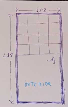 Porta exterior em madeira