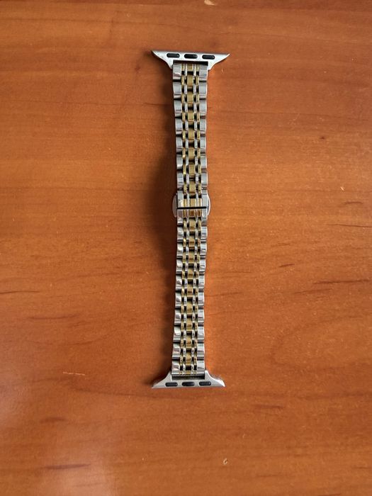 Pasek do Apple Watch 10 Stal Srebrny Złoty