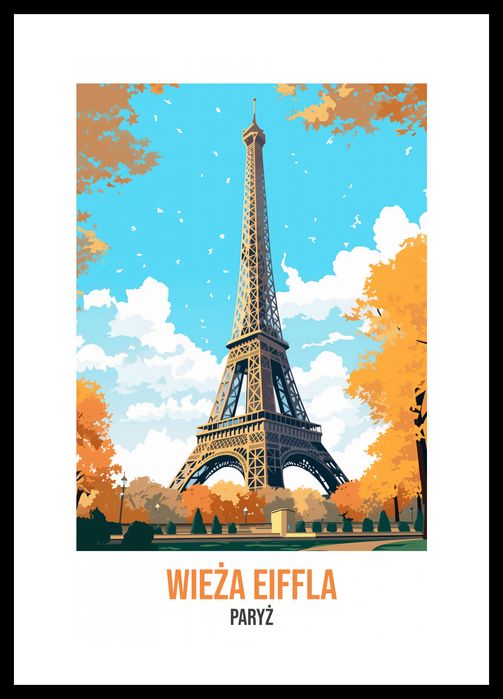 Plakat 30x45cm Wieża Eiffla