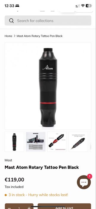 роторна машинка для тату Dragonhawk Atom Pen