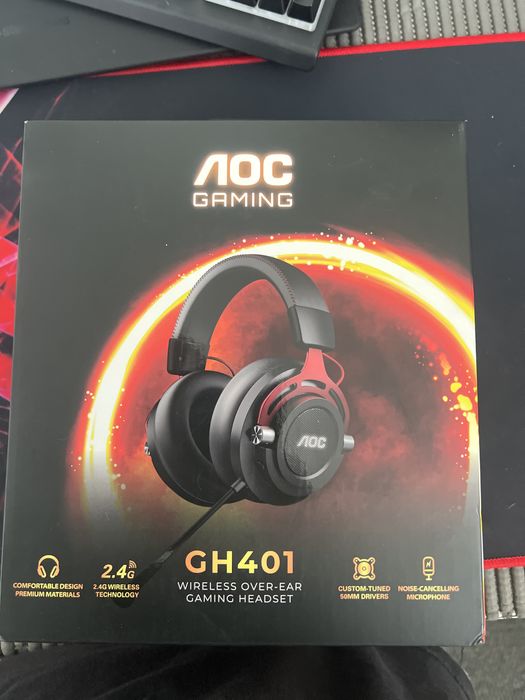 AOC GH401 Wireless Headset for PC/Consoles, NEW64297533259393121