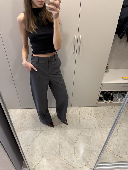 Класичні сірі брюки бренду goldi