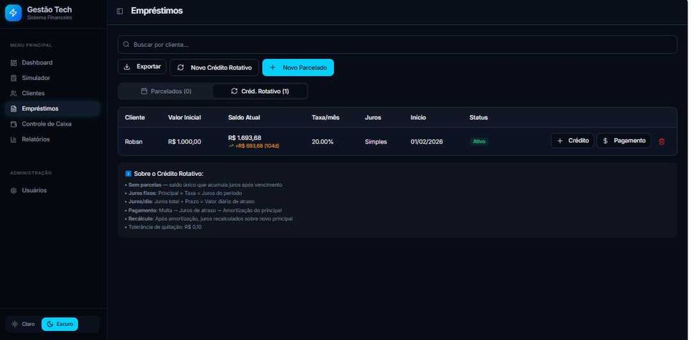 Software de Gestão de Empréstimos – Controlo de Clientes, Prestações e Recibos