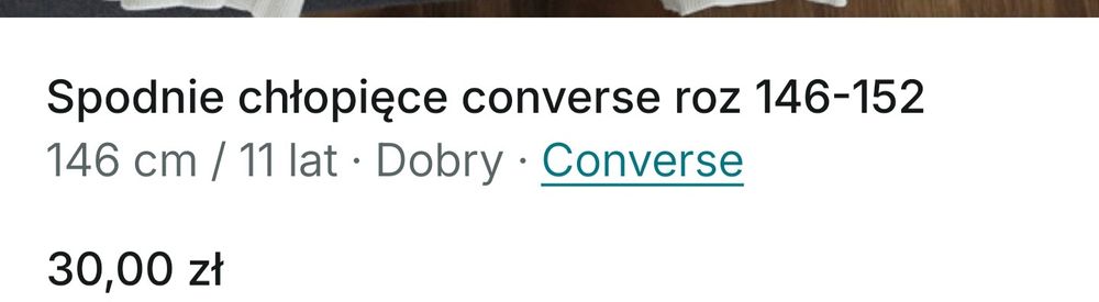 Spodnie  dziecięce converse