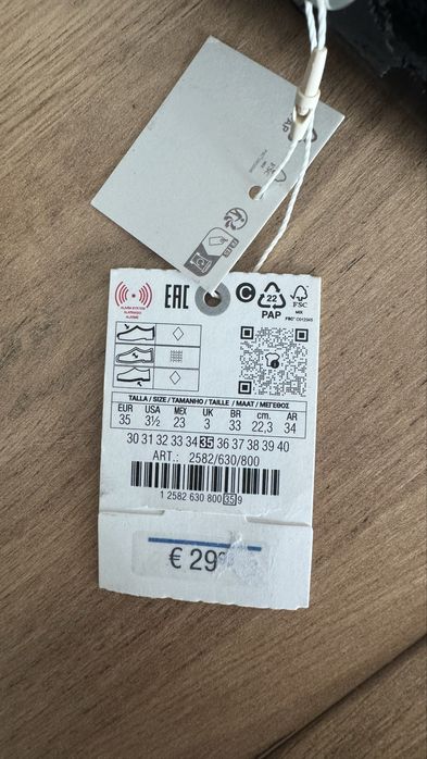Туфли Zara 35 22,3 см