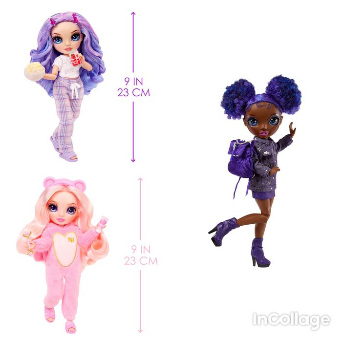 Rainbow High Jr Krystal Bailey, PJ Party - Bella, PJ Party - Violet