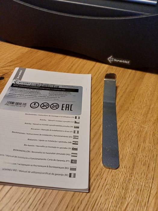 Biokominek wolnostojacy Kratki model Echo Czarny, 50cm jak nowy