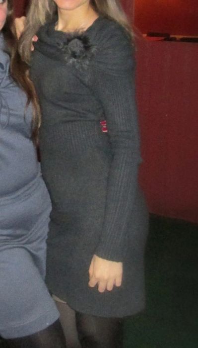 Теплое зимнее платье