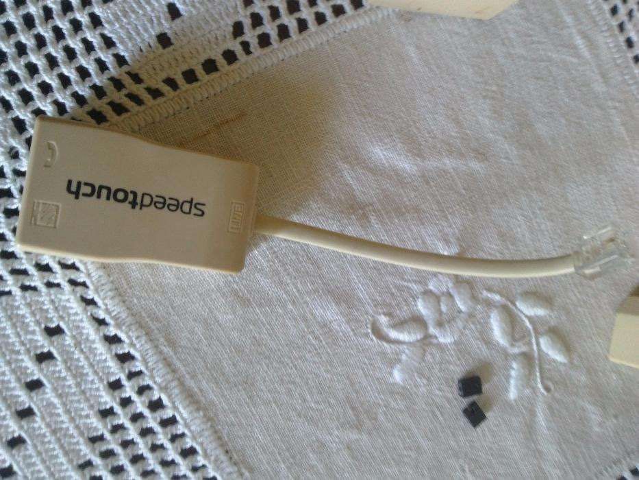 cabos internet telefone RJ11 ADSL Speedtouch modem thomson