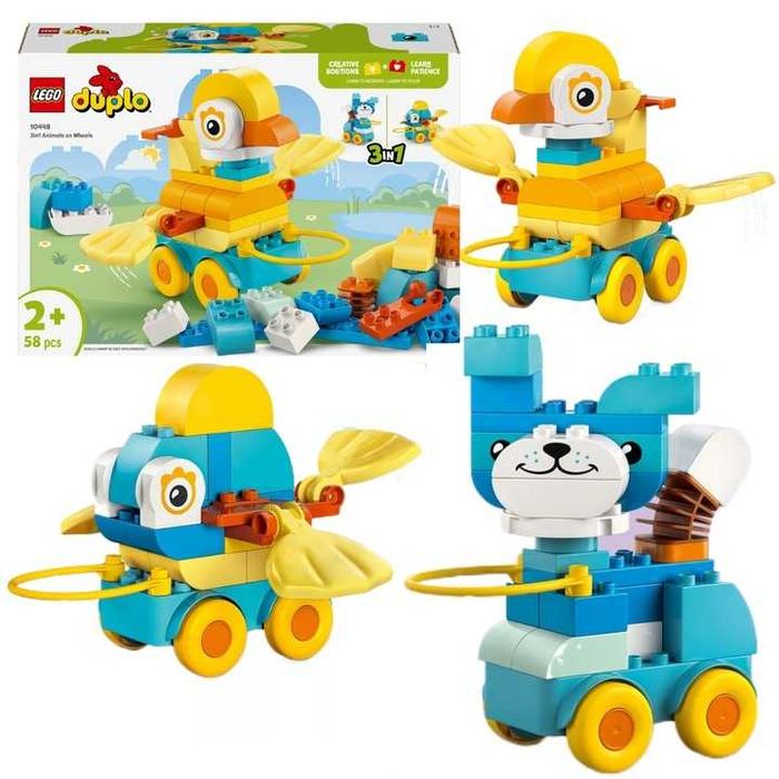Lego Duplo 10448 3w1 Zwierzątka Na Kółkach 2+ Zestaw Klocków *NOWE*