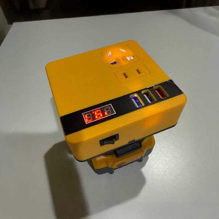 zasilacz falownik turystyczny 220VAC na baterie dewalt xr 18v