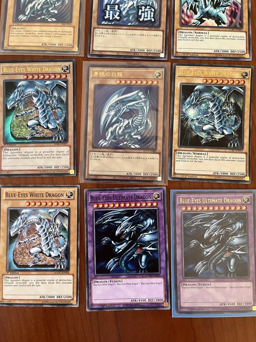 Lote Yu-Gi-Oh! Coleção Blue-Eyes White Dragon & Ultimate Dragon (9 Cartas)