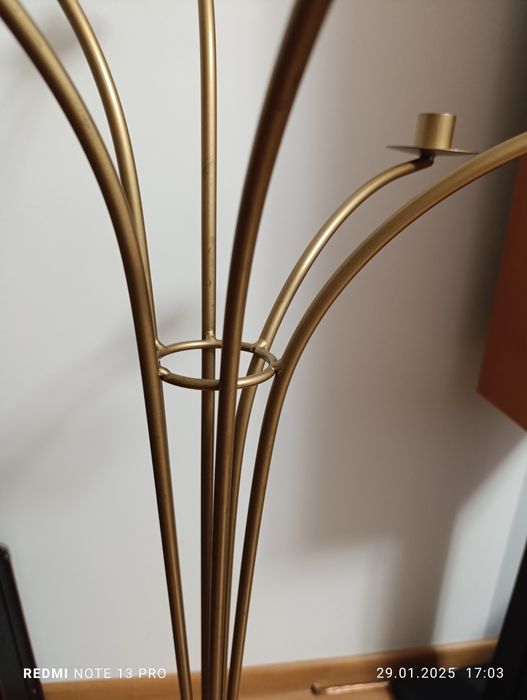 Świecznik podłogowy złoty wys. 110cm