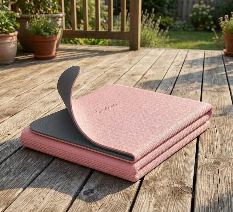 4w1 Zestaw Mocna Mata Do Ćwiczeń Piankowa KLOCKI Do Jogi +GRATIS Paski