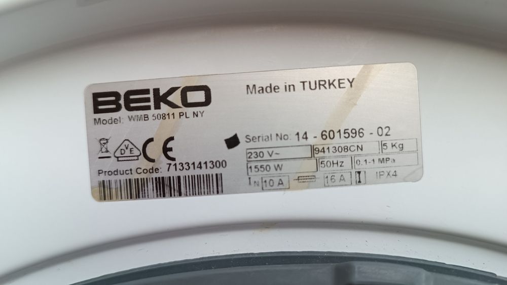 Pralka BEKO WMB 50811 PL NY sprawna 5kg/800obr/A+