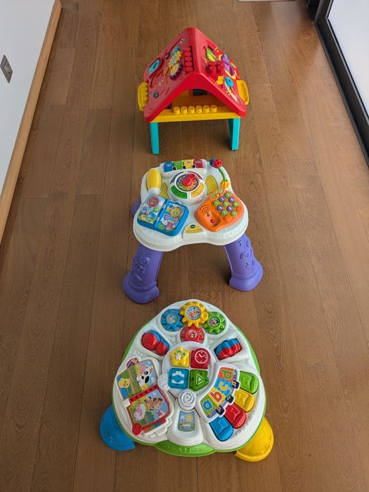 Mesas falantes e casa de brincar criança bebé Vtech molto clementoni
