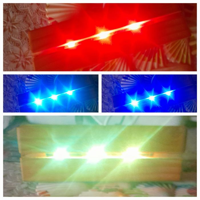 Світлодіодний різнокольоровий світильник з USB - шнуром.