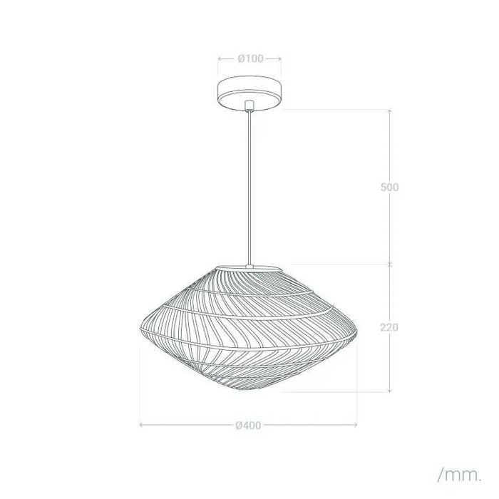 Candeeiro Suspenso Ledkia Rattan Towamba Natural – Novo 30€