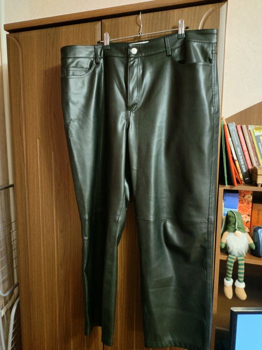 Шкіряні брюки/штани Mango