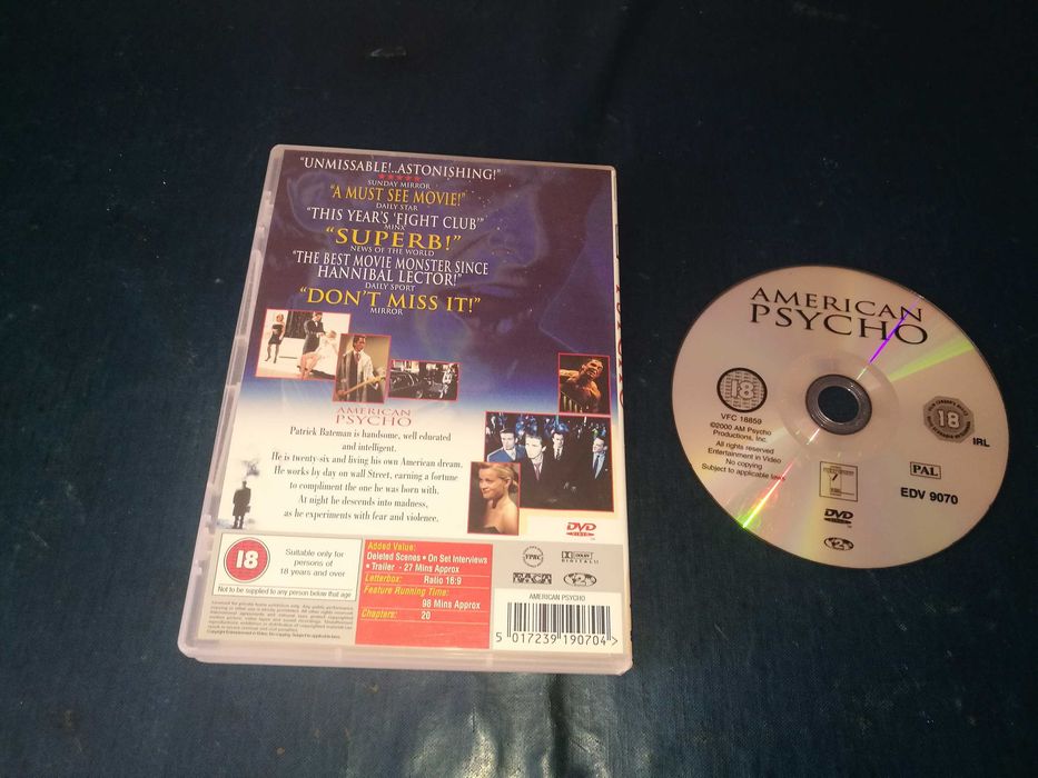 AMERICAN PSYCHO DVD -  Áudio Inglês Sem/Legendagem