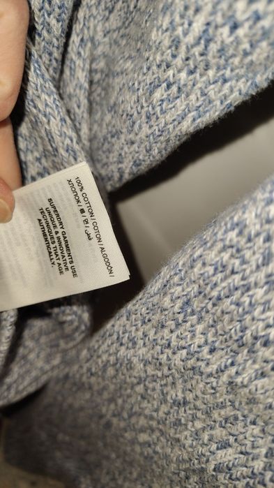 Sweter Superdry r. L stójka niebieski
