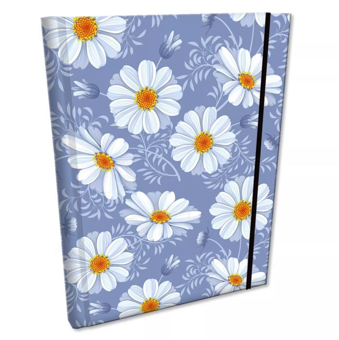 Notes B6 kratka z gumką Soft Touch Stokrotki Retro. Nowy Produkt