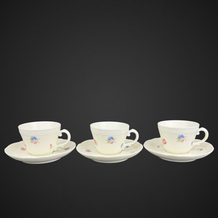 Filiżanki do mokki espresso Seltmann Weiden motyw kwiatowy kwiaty filiżanka B61/061901