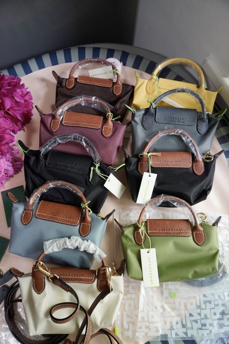 Сумка Longchamp mini le pliege + ремінь  і брелок тренд 2026 року