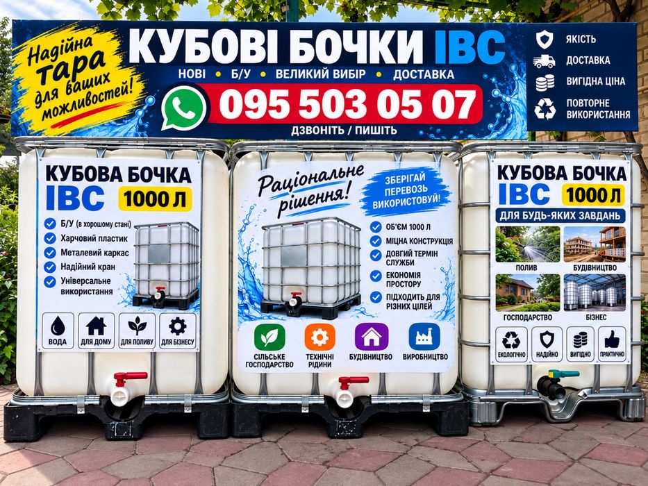Еврокуб, Єврокуб, бочка 1000, Кубова  бочка