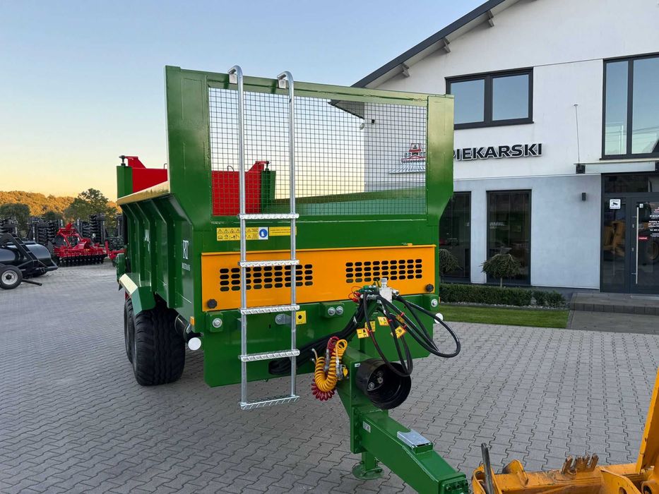 Rozrzutnik Roltrans skorupowy 8 t, 2 wałki pionowe, BOGATA WERSJA