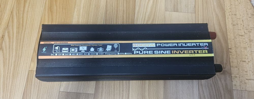 Інвертор автомобільний 12в 220в 1300w чистий синус