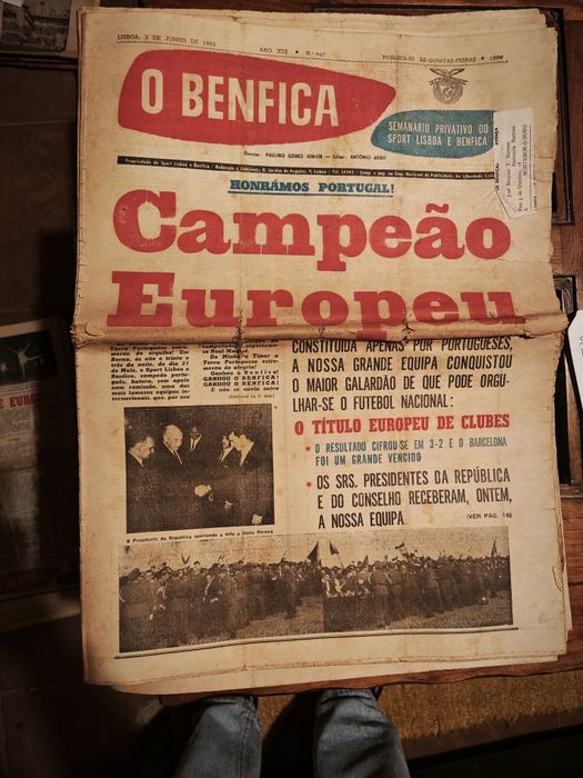 Soberba colecção do jornal O Benfica