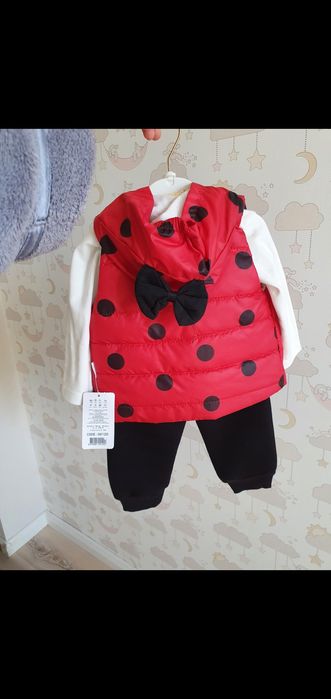 Костюм 3 ка набір H&m світ ш жилетка велюровий костюм мінні маус набір
