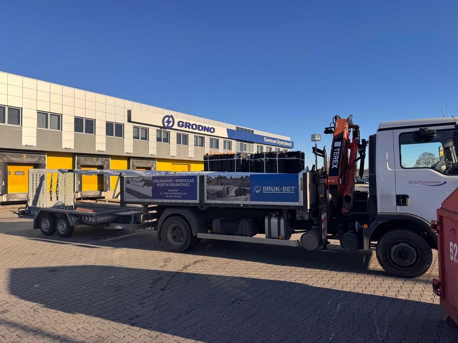 Usługi transportowe z HDS, łyżka, wywrotka