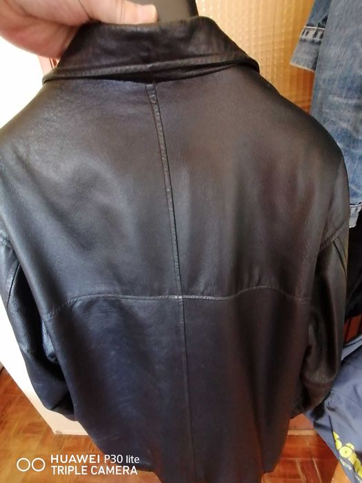 Casaco de couro impecável L