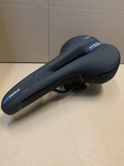 Siodełko rowerowe MTB cross poankowe memory foam czarne