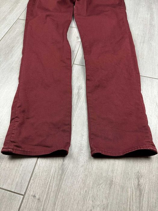 Spodnie męskie chino Wrangler W31 L32 bordowe