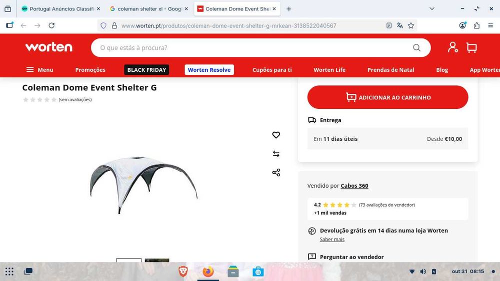 Toldo Coleman Event Shelter G 4,5 x 4,5