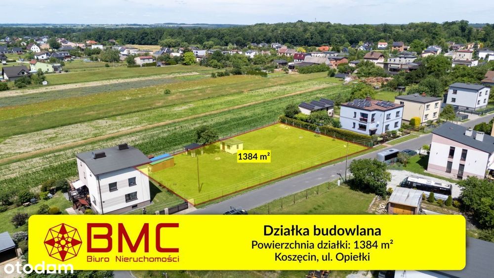 Działka budowlana Koszęcin, ul. Opiełki 1384m2