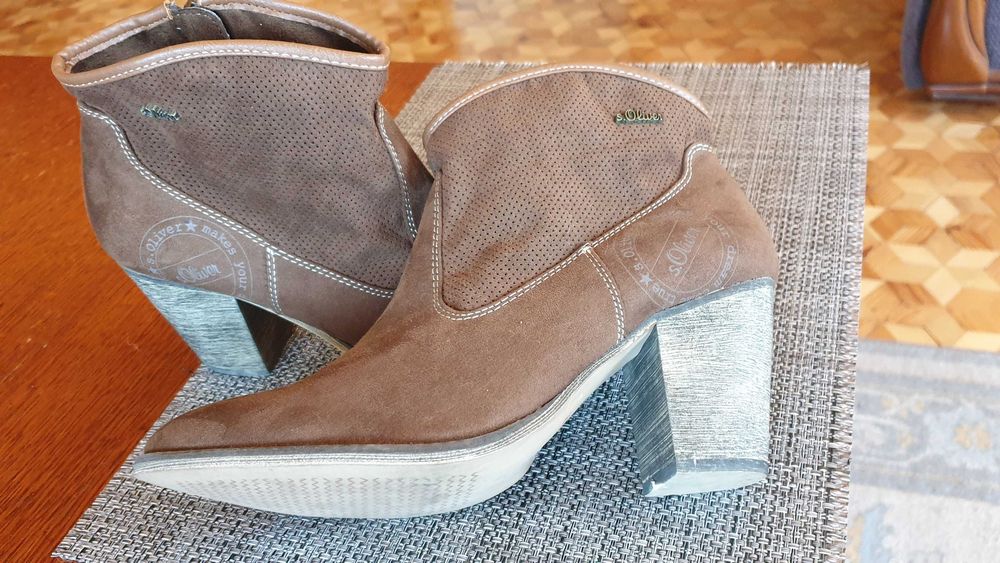 Botki damskie na obcasie - s.Oliver