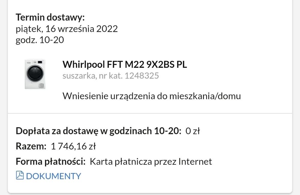 Whirlpool FFT M22 9X2BS PL suszarka