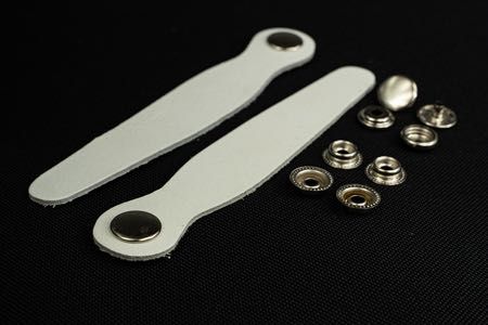 Paski spinające miech akordeonu SKÓRA WHITE