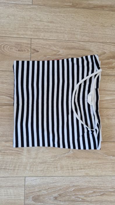 H&M 3x t-shirt koszulka marmurkowa beżowa czarno-biała w paski 36 S 38