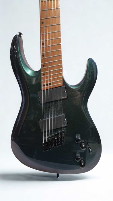 Guitarra 7 cordas HB R-457FFB Roasted MultiScale (UPGRADES EMG + Osso)
