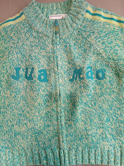 Sweter melanż w odcieniach zieleni