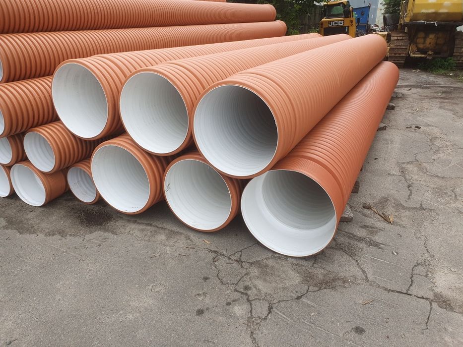 Труба 200, 160, 110, 300-1000 SN8, 6 метрів каналізаційна гофрована