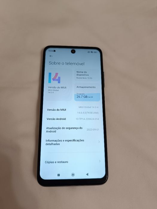 Telemóvel Xiaomi Redmi note 10 5g 4+3/64G