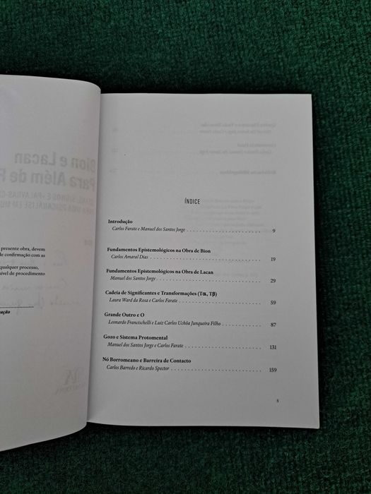 Bion e Lacan para além de Freud - C. Farate e Manuel dos Santos Jorge